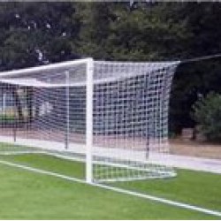 Set doelnetten voor voetbaldoelen 7,5 x 2,5 x 2,0 x 2,0 (4mm) - Zwart/Wit